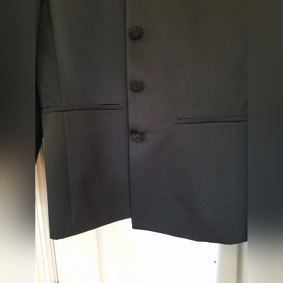 Vintage Oleg Cassini Women's 2 Pc Jacket Pantsuit Black  Size 8 - Picture 4 of 16